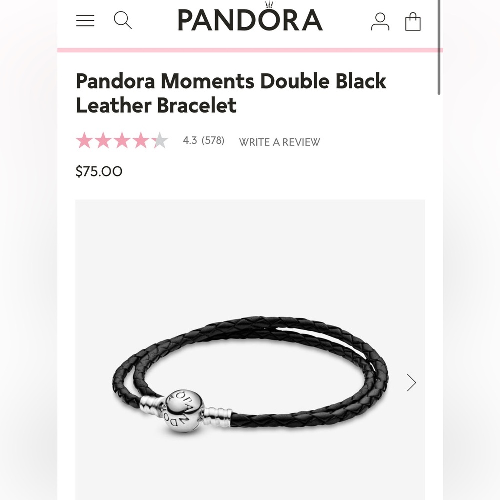 Leather Pandora bracelet